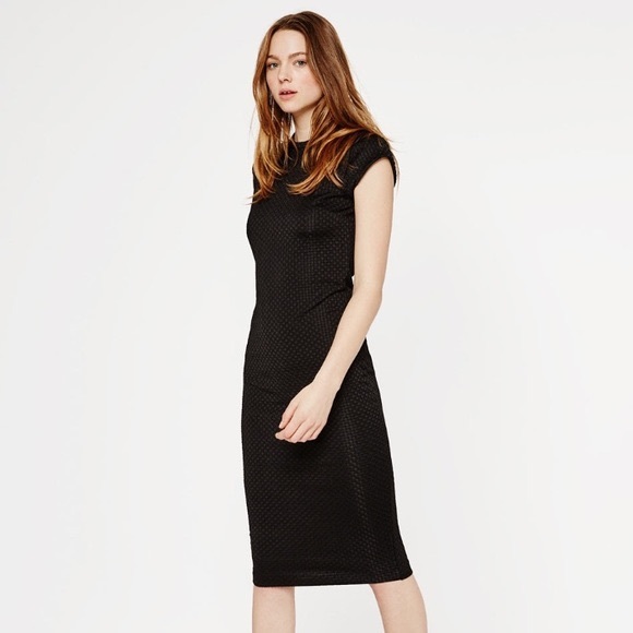 Zara | Zara Women Black Midi Professional Dress XS - Picture 2 of 12